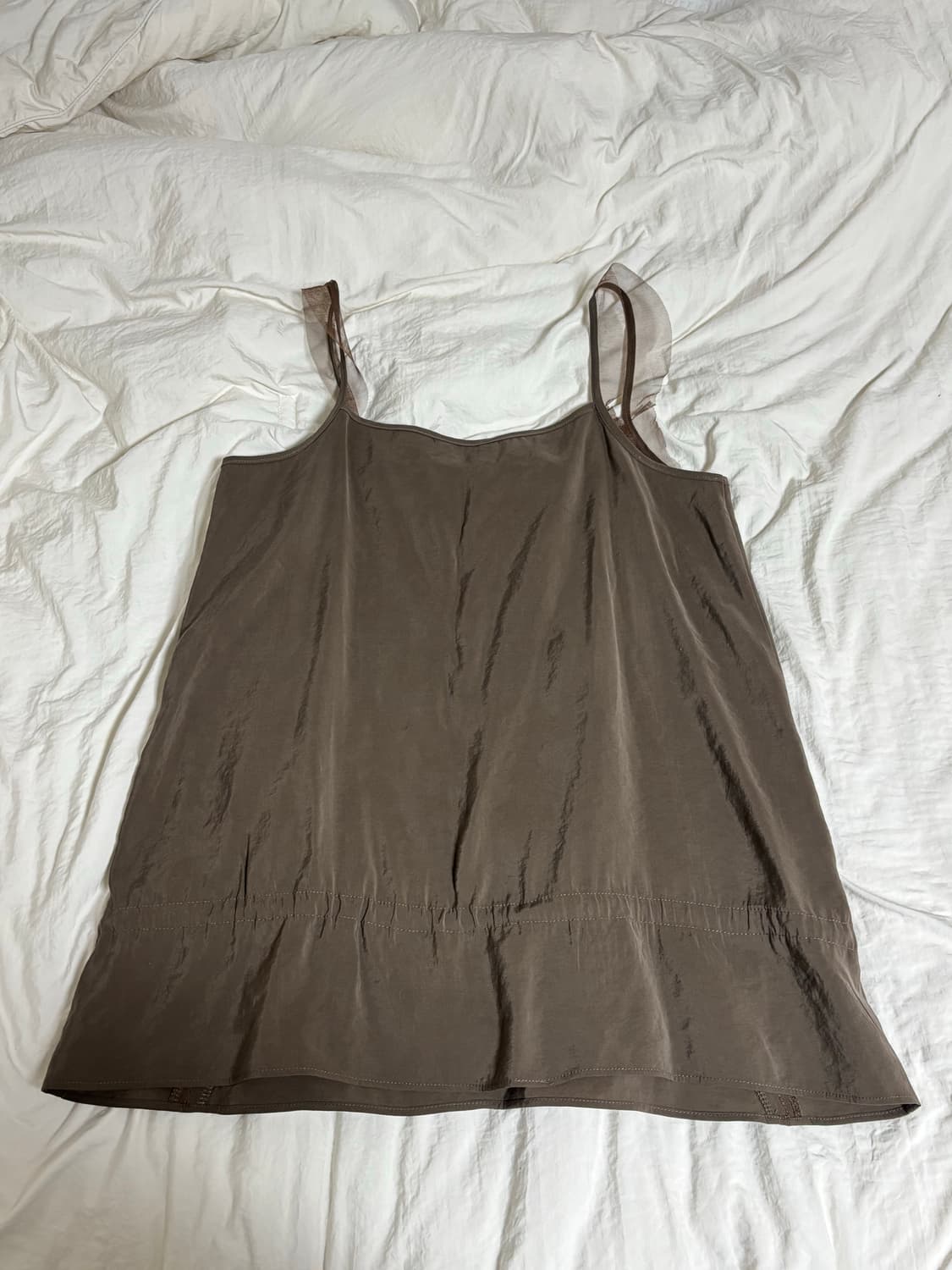 세릭 cerric Sheer Frill Sleeveless _ Brown 상품이미지3