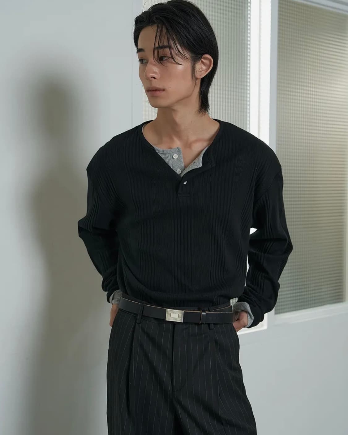 [새상품] 주앙옴므 헨리넥 롱슬리브 티셔츠 상품이미지3