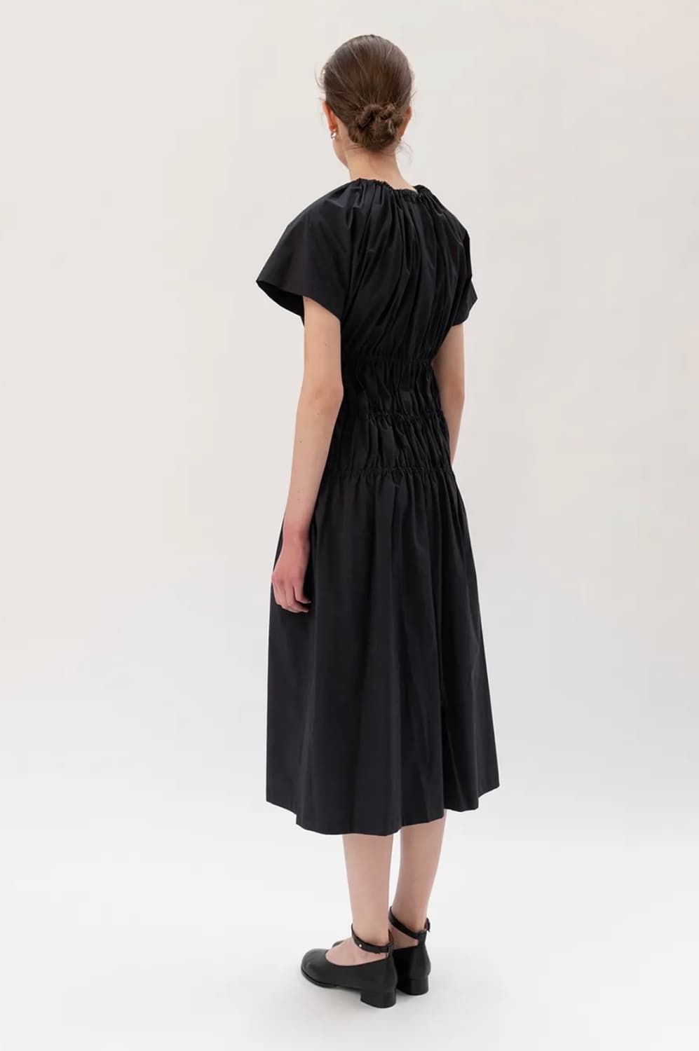 킨더살몬 shirring Dress Navy 상품이미지1