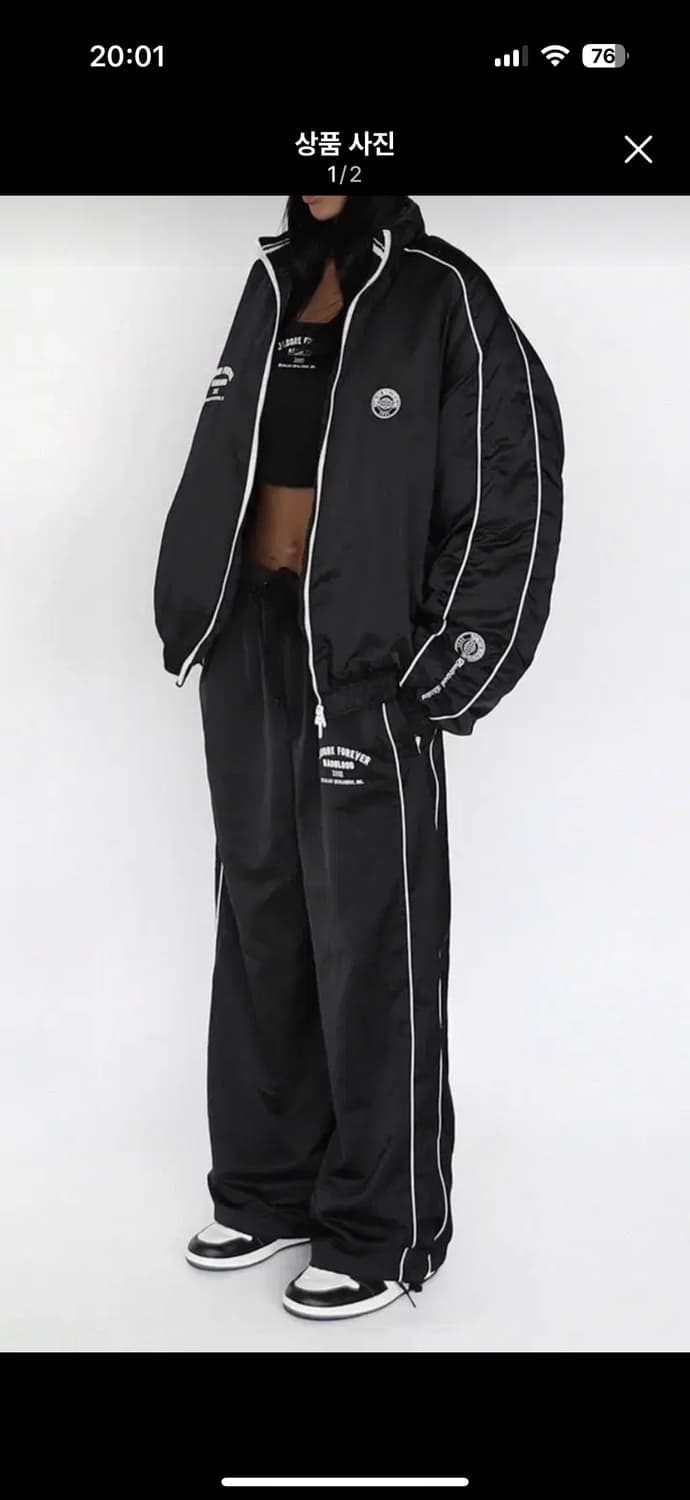 배드블러드 패딩 자켓+ 패딩바지 트레이닝 세트 (네이비) 상품이미지1