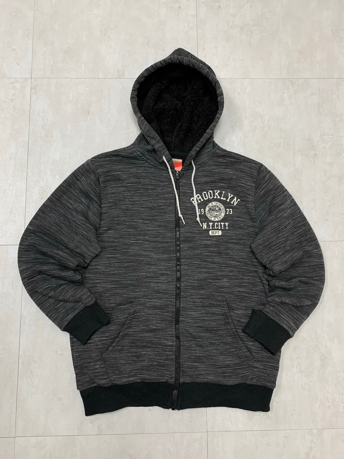 Brookcyn 회색 양털 후드집업 #25 상품이미지1