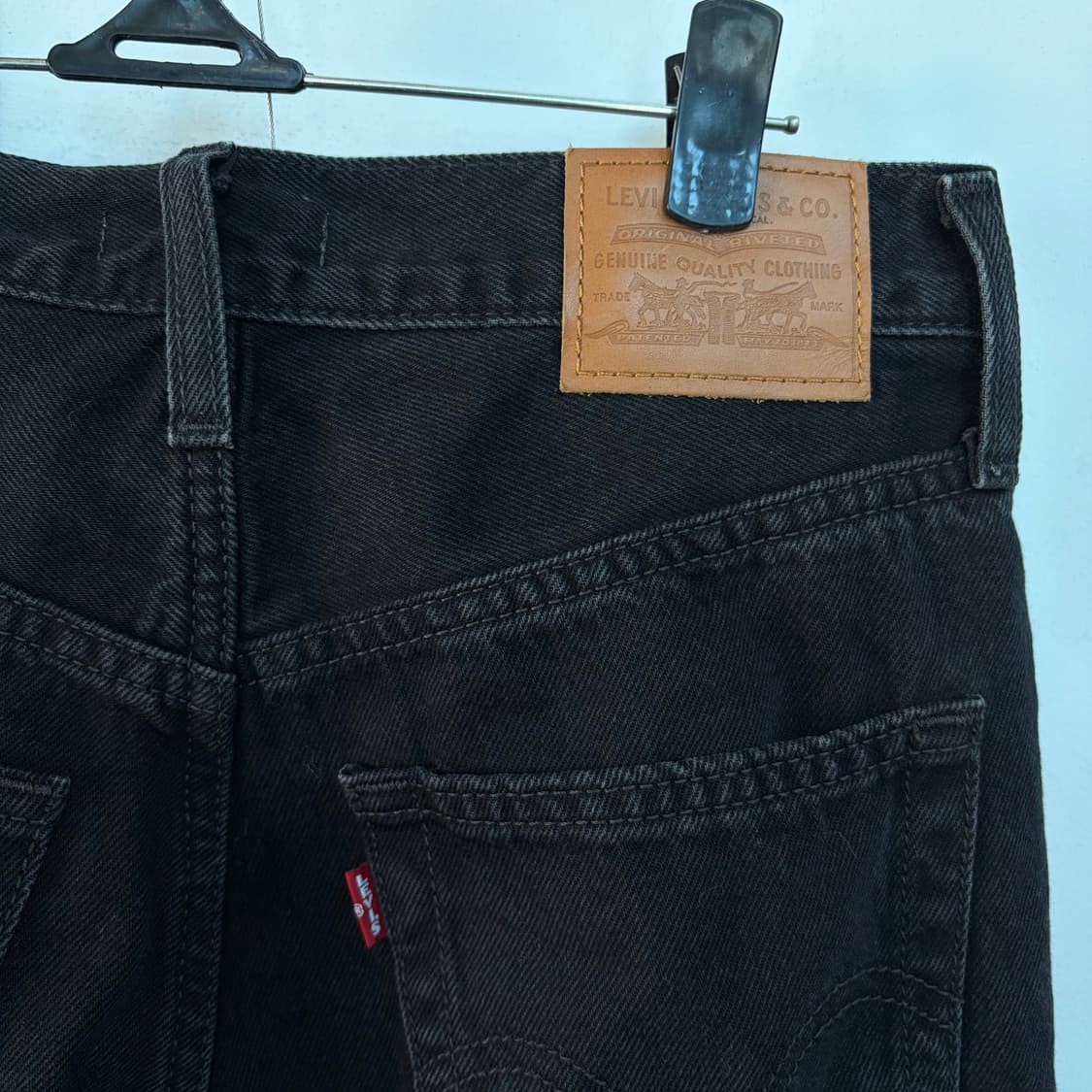 리바이스 블랙 와이드 데님 팬츠 상품이미지4