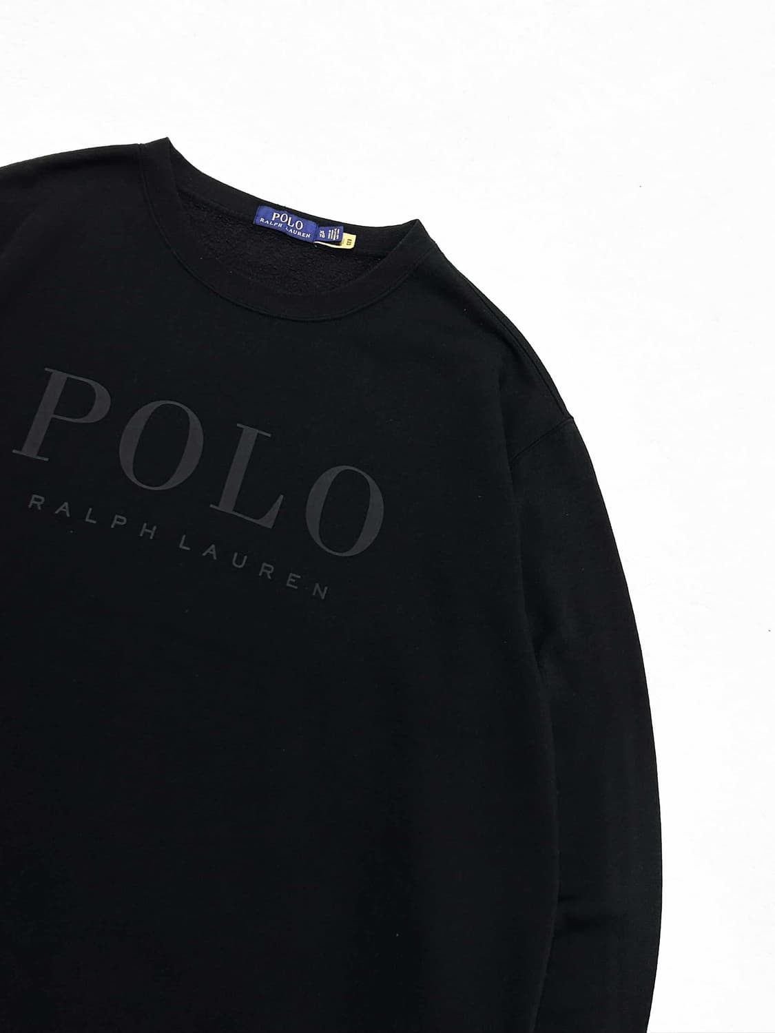 폴로 신형 빅로고 블랙 맨투맨 상품이미지6