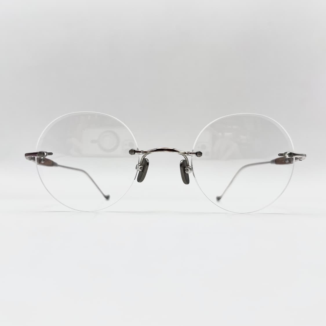 Mona.j 063A 무테 림리스 원형 써클 안경 상품이미지2