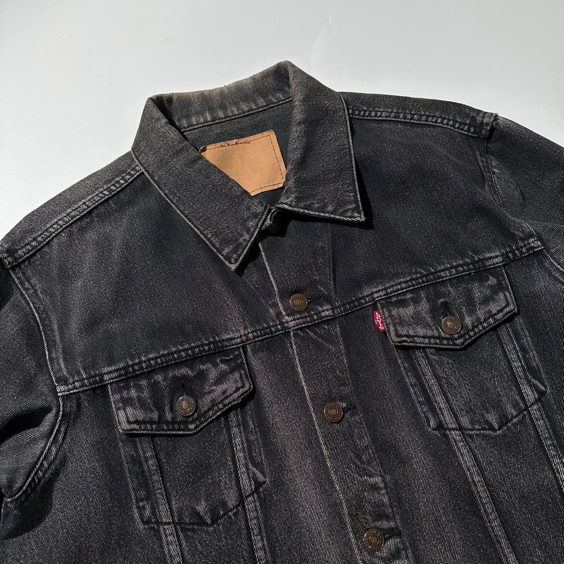 리바이스 90‘s 3세대 흑청 데님 트러커 자켓 상품이미지3