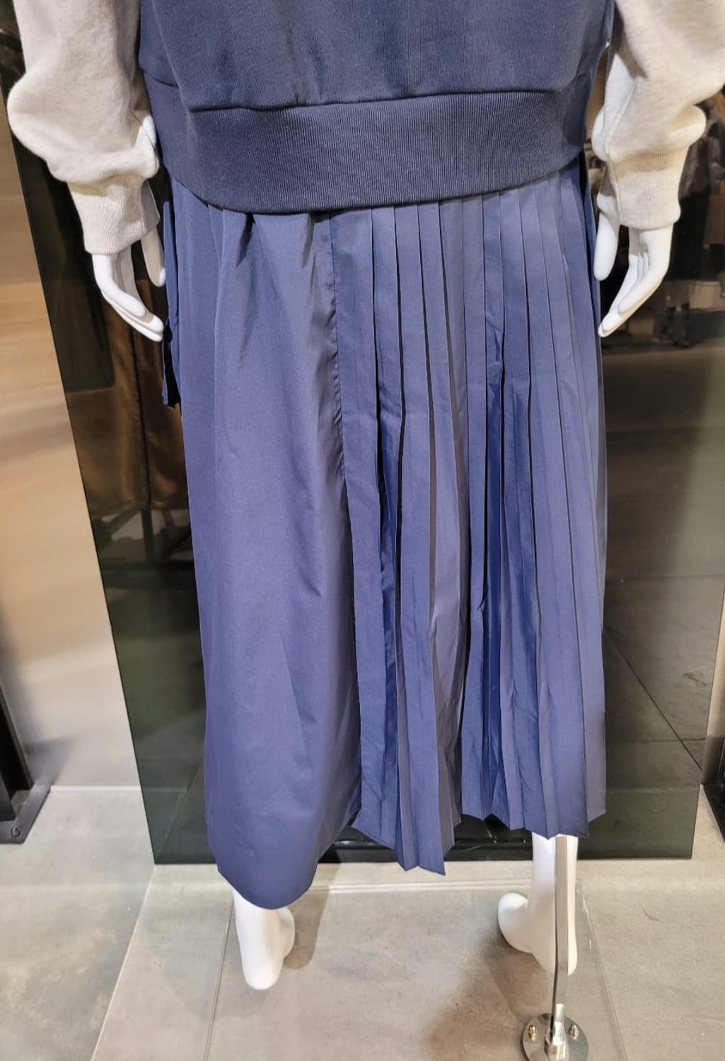 쥬시쥬디 레이어드 후드 져지 플리츠 원피스 66사이즈 상품이미지5