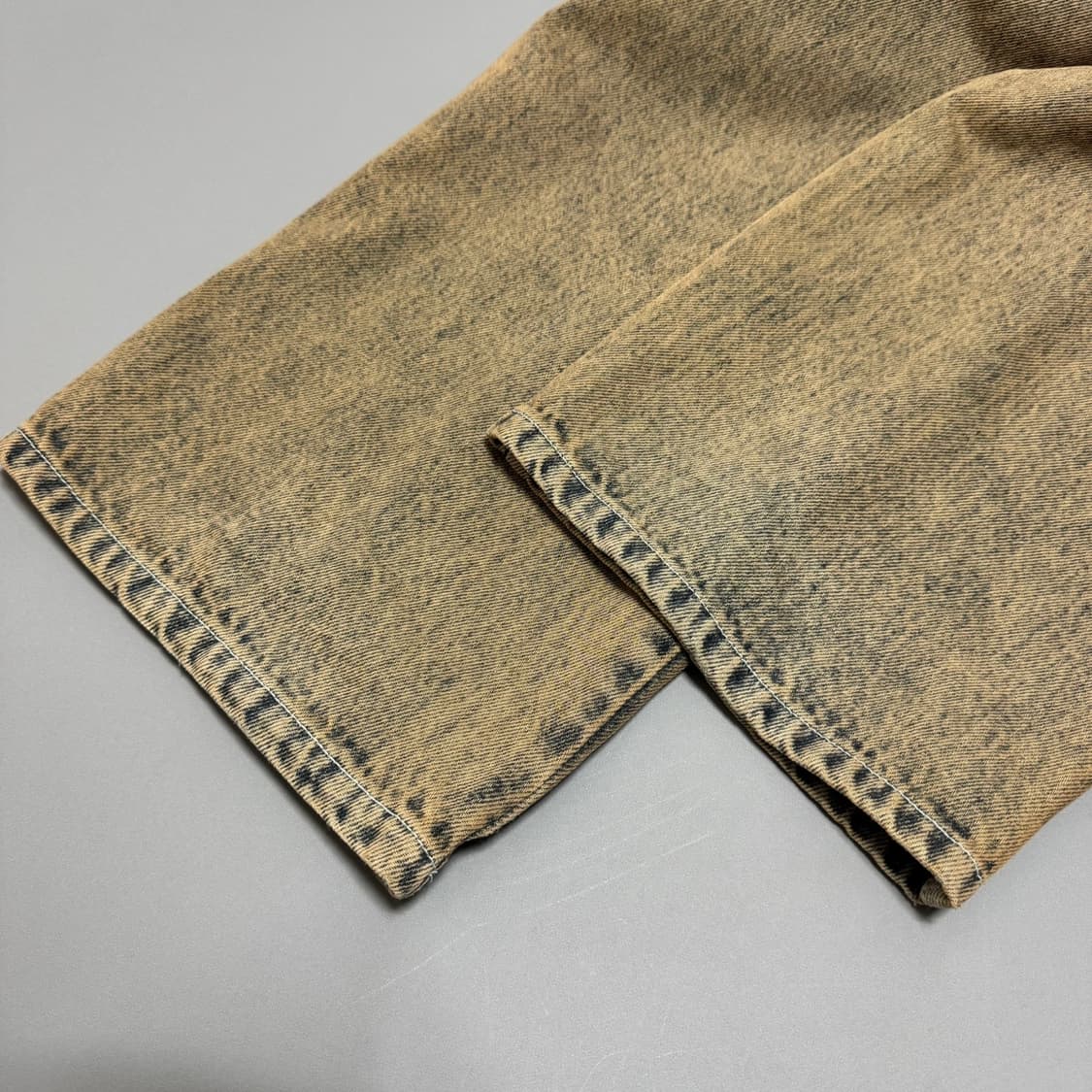 THE CREMA CLUB 인디고블루 샌드 워싱 루즈 와이드 카펜터 팬츠 상품이미지7