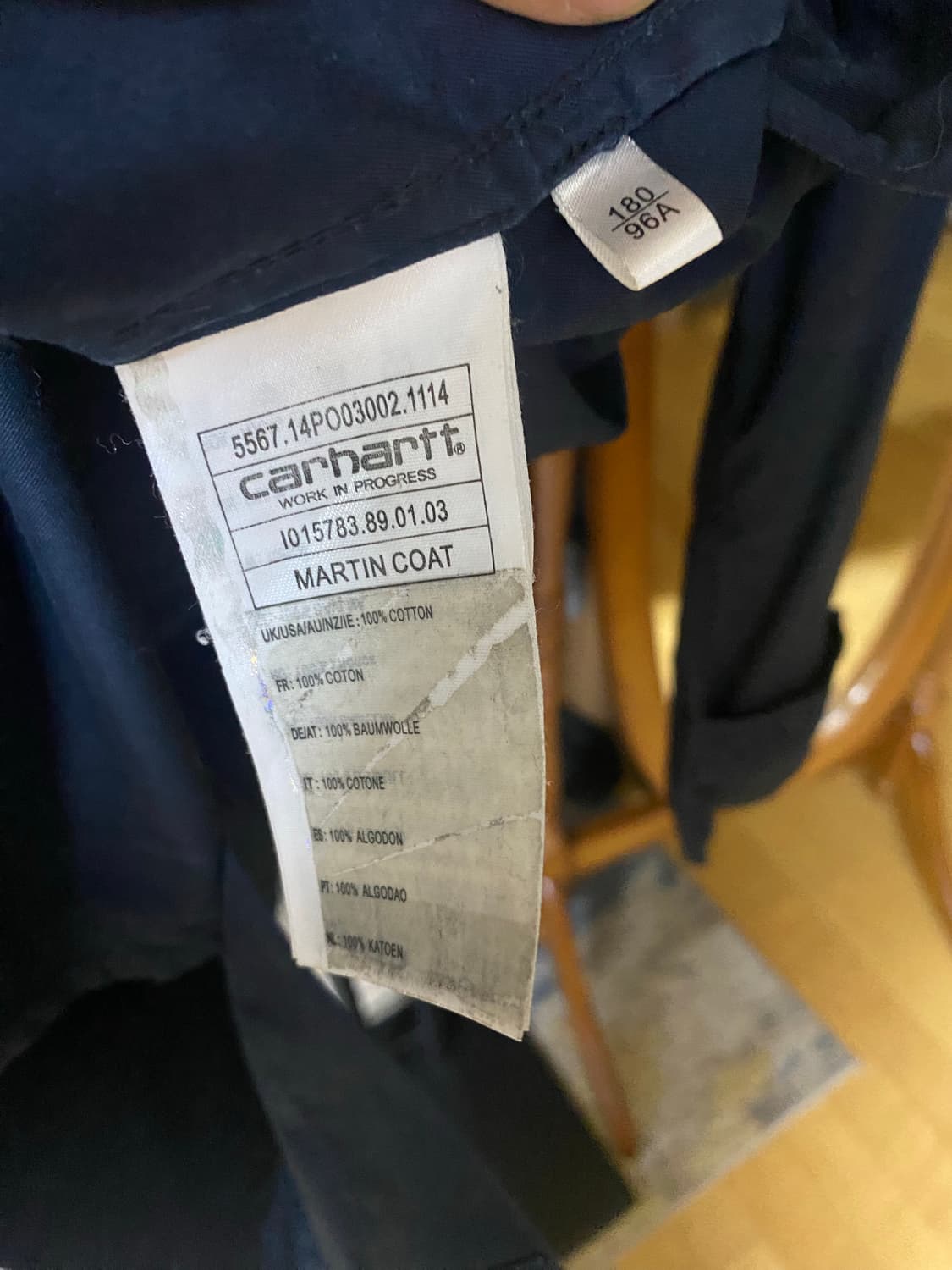칼하트 마틴 코트 네이비 L 상품이미지6