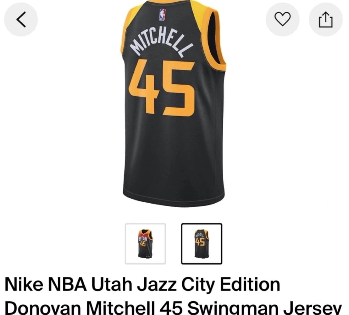Nike NBA 유타 재즈 시티 에디션 도노반 미첼 져지 (사이즈 M) 상품이미지3