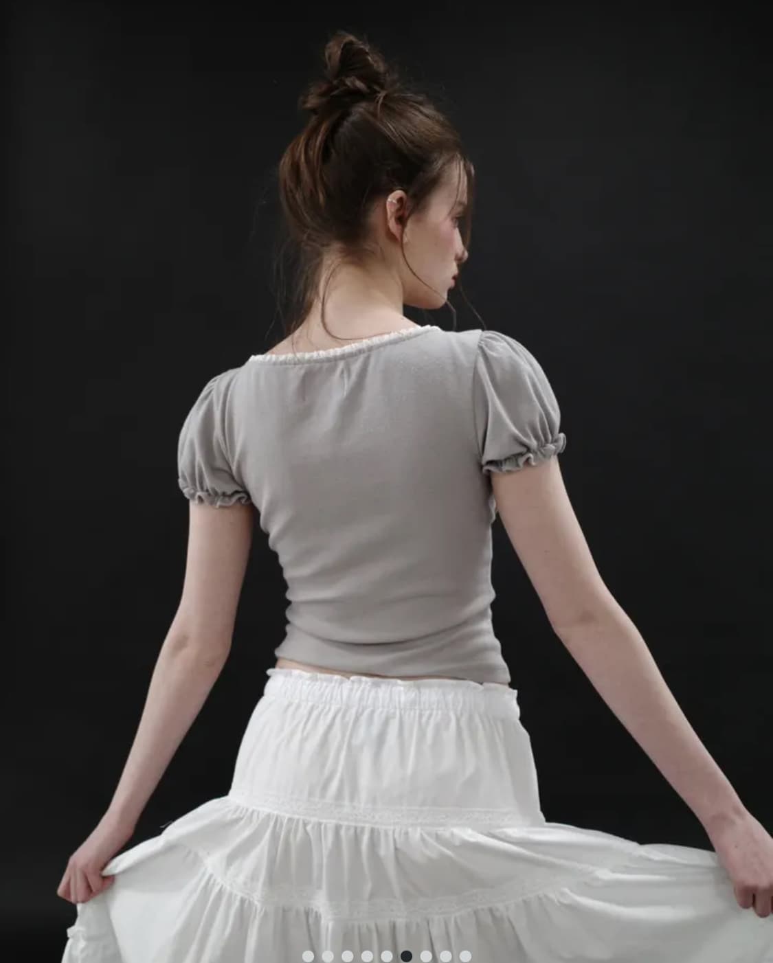 드라이로즈 도로시 셔링 탑 그레이 상품이미지6