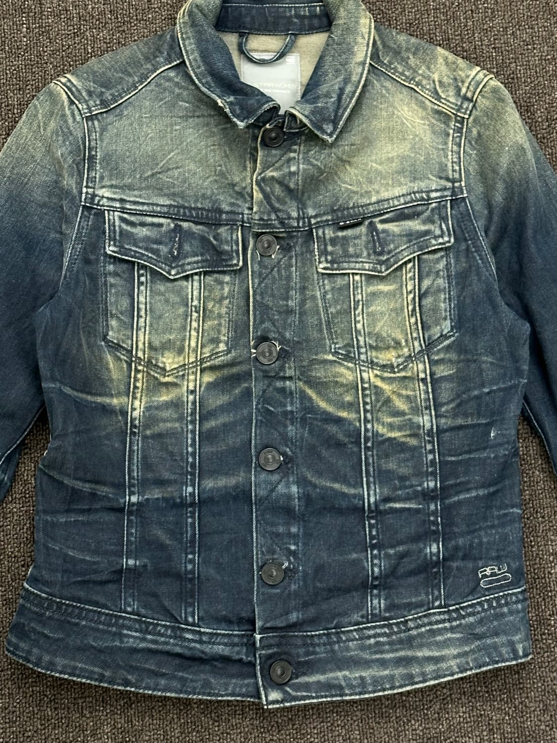 XS)G-STAR 빈티지 여성 워싱 데님 트러커 자켓 상품이미지4