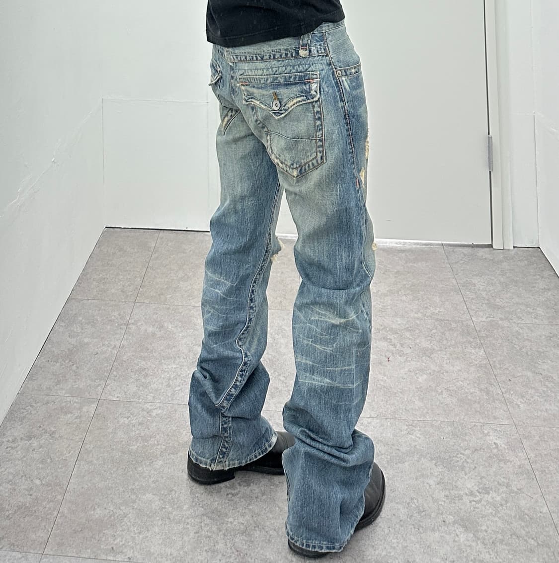 Semantic design silver painting flare 상품이미지4