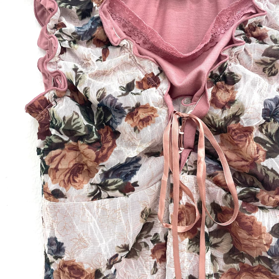 flower corset lace sleeveless 상품이미지2