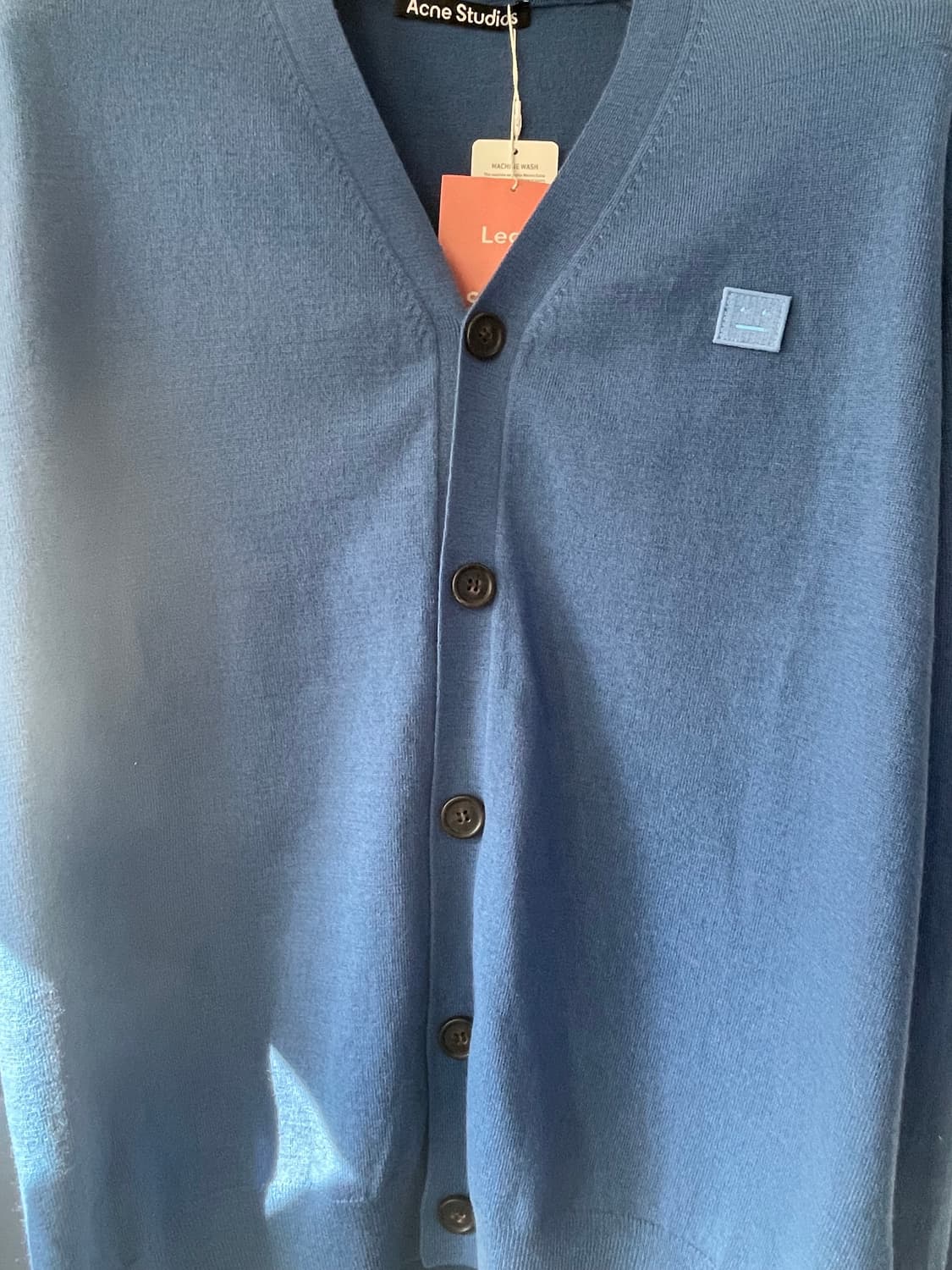 아크네 스튜디오 메리노울 페이스로고 니트 블루 새상품 상품이미지4