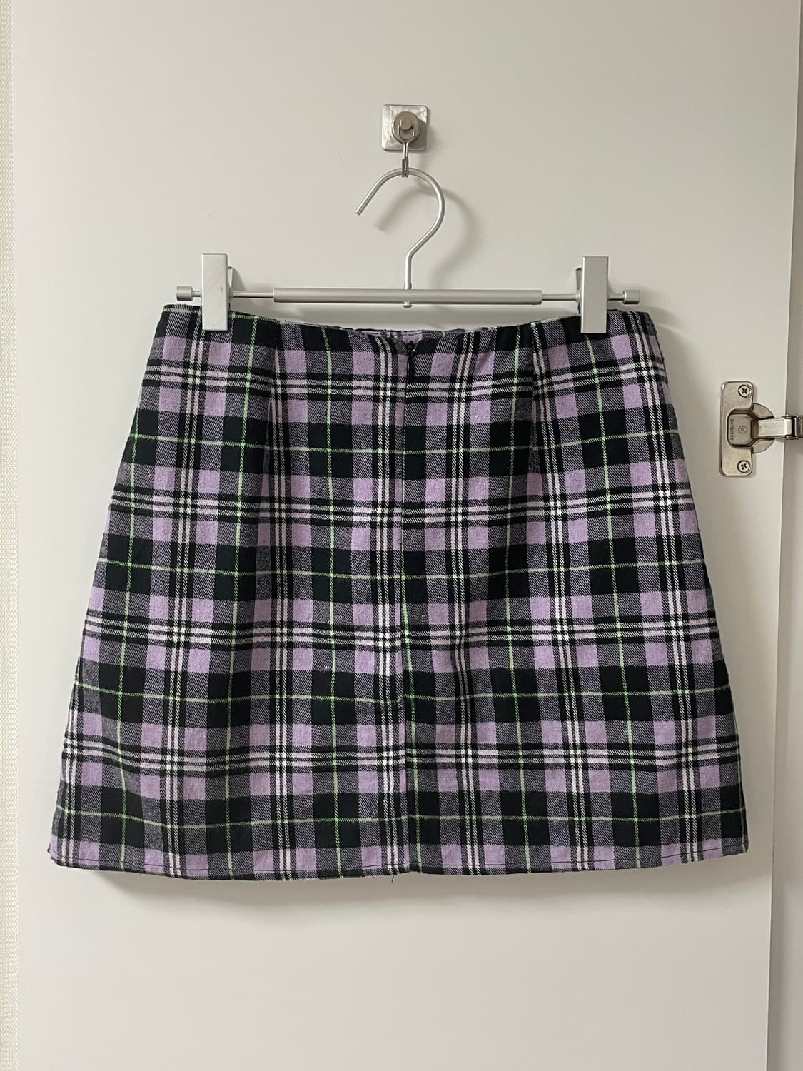 모텔 락스 플레이드 치마 라일락 상품이미지3