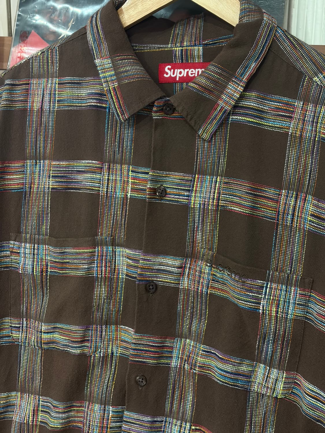 23FW 슈프림 우븐 플레이드 긴팔 셔츠 L 상품이미지3