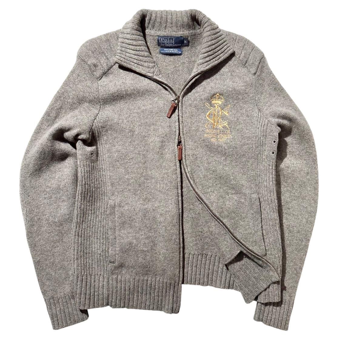 폴로 랄프로렌 램스울 크레스트 로고 투웨이 집업 니트 가디건 상품이미지1