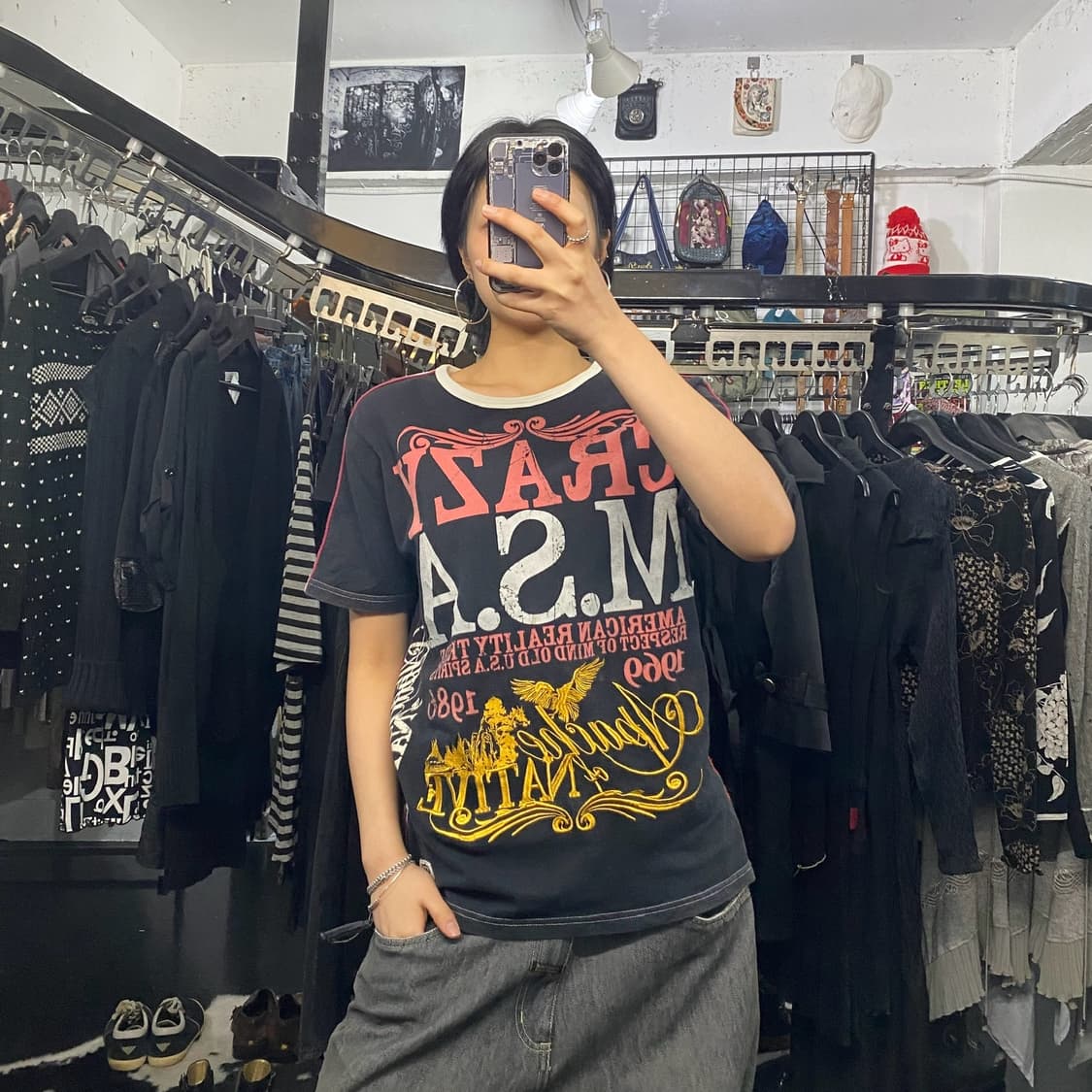 Redsoulful wisdom 레터링 프린팅 반팔티셔츠 상품이미지1