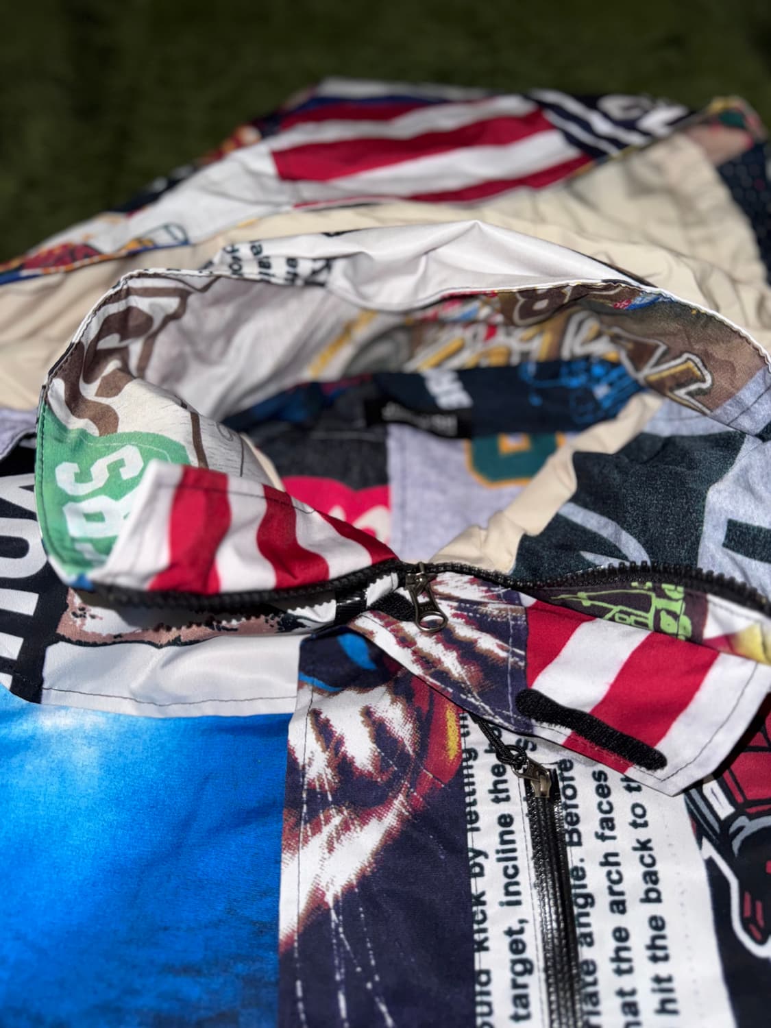 JOEGUSH 조거쉬 빈티지 티셔츠 믹스 프린트 윈드브레이커 자켓 상품이미지4