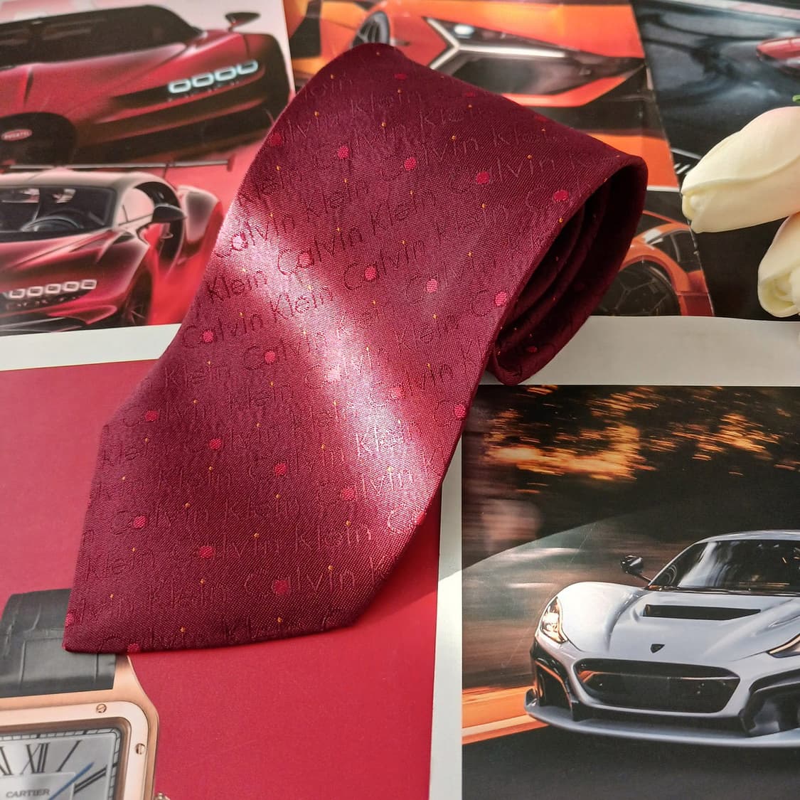 켈빈클라인 컬렉션 로고 자카드 넥타이 9cm B등급 A19021 상품이미지2
