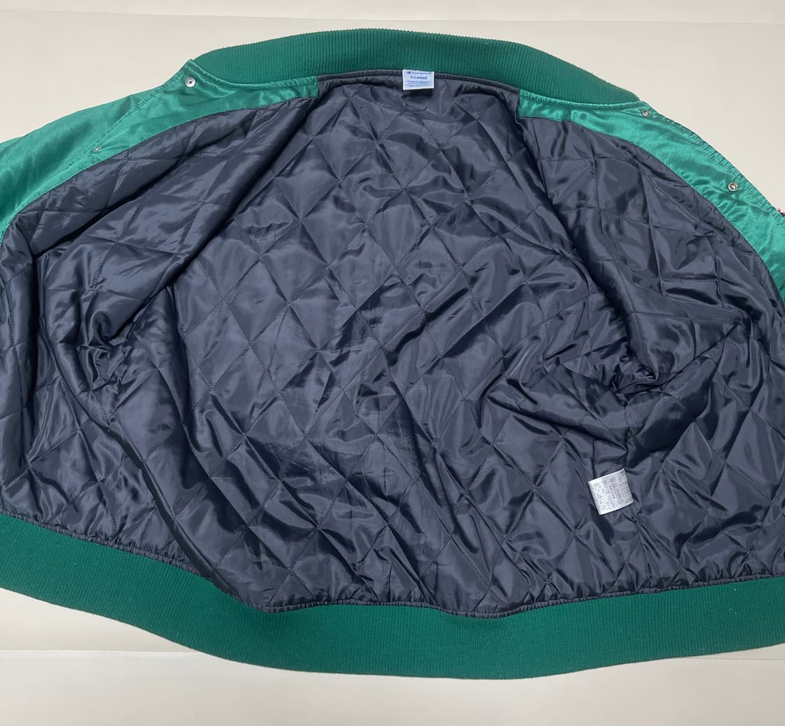 챔피온 그린 새틴 바시티 자켓 상품이미지5