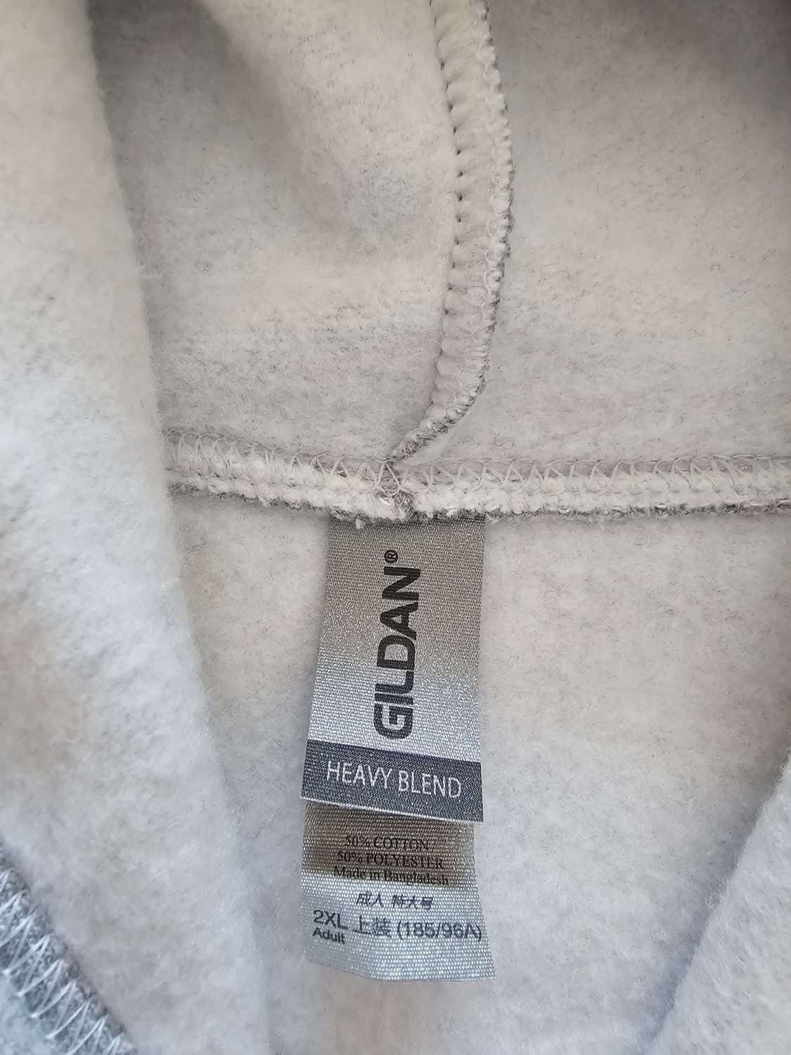 길단(GILDAN) 헤비블렌드 기모 후드 집업 - 그레이 2XL
 상품이미지3