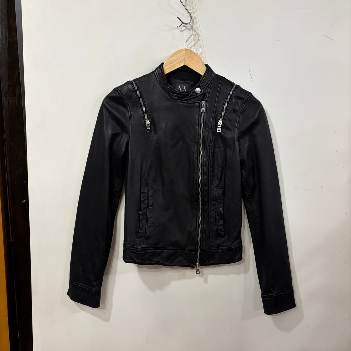 아르마니 사선레더자켓 상품이미지1