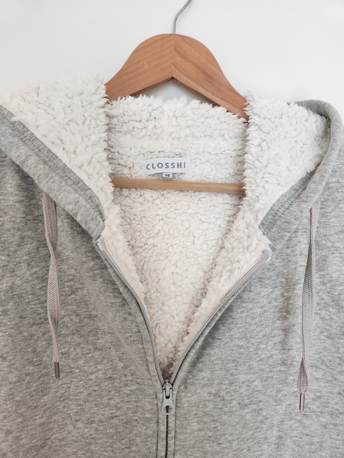 CLOSSHI 양털 후드 집업 상품이미지2