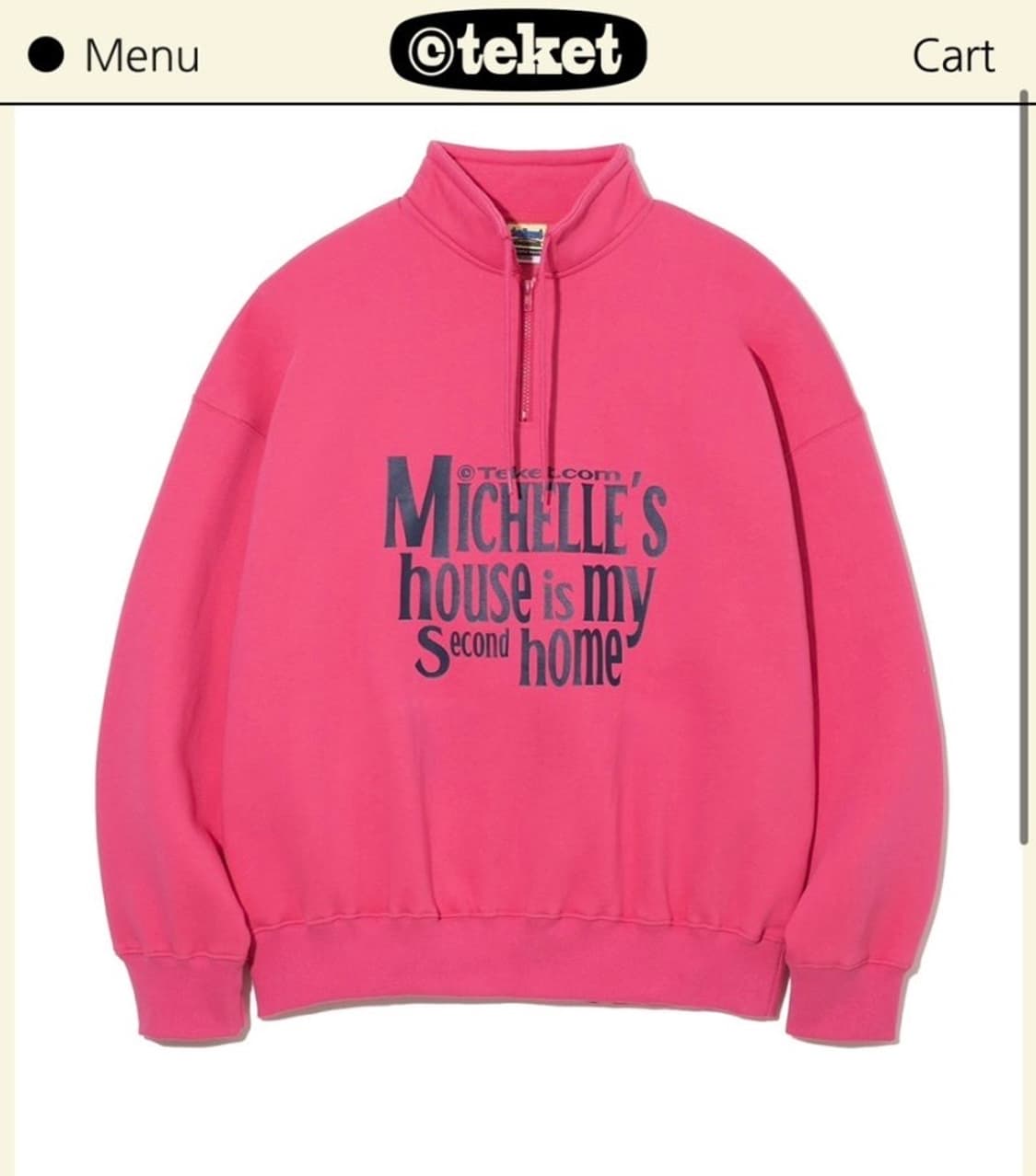 테켓 세컨드홈 하프집업 핑크 M 상품이미지5