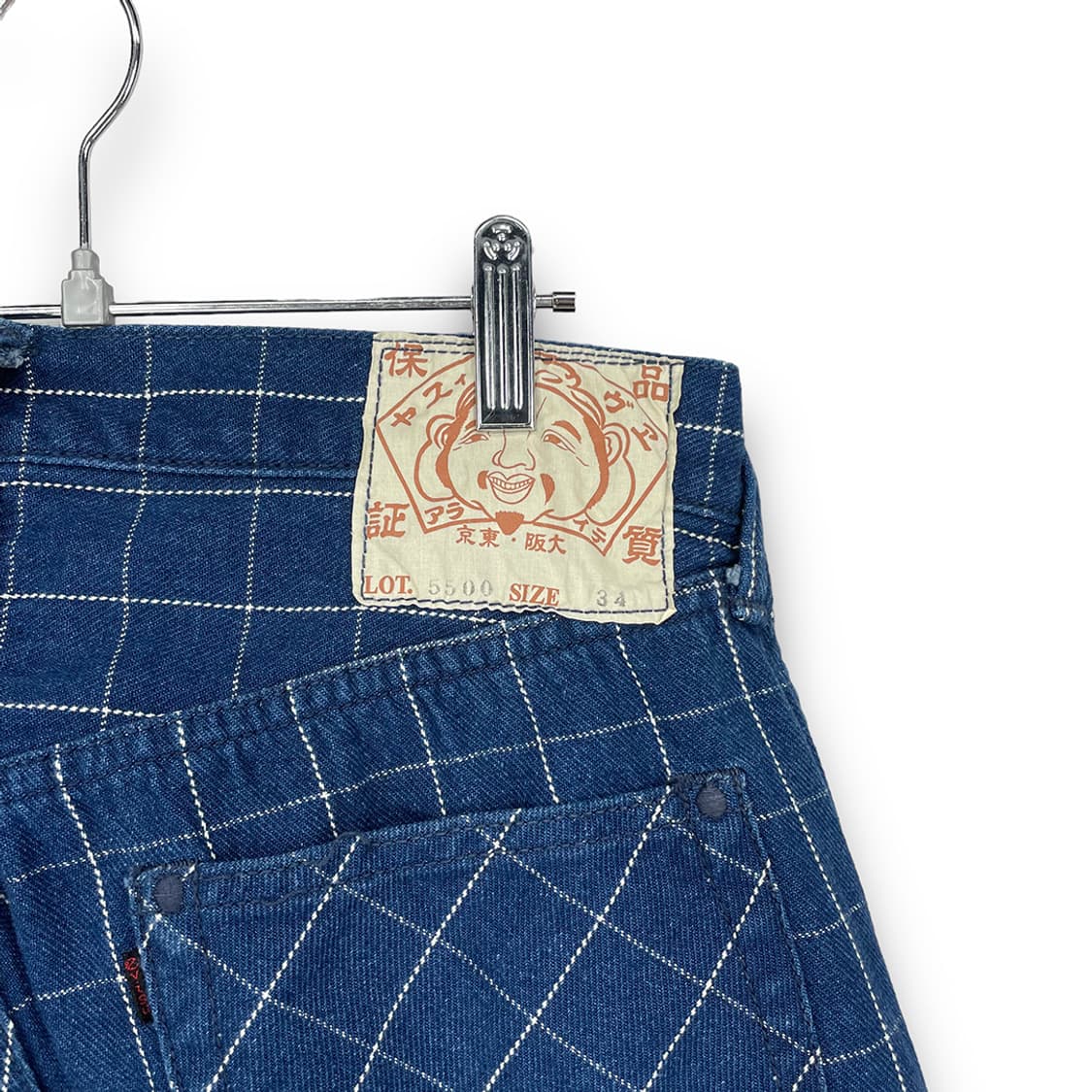 에비수 패턴 인디고워싱 데님팬츠 상품이미지5