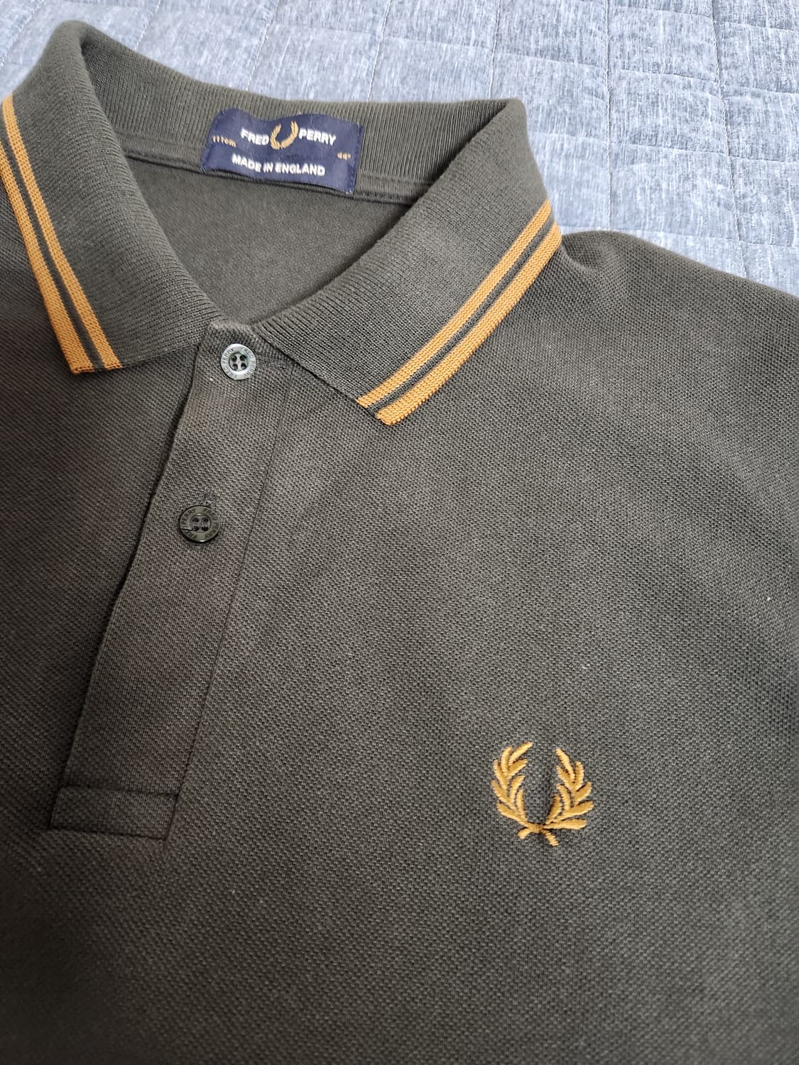 made in england 프레드페리 m12 나이트그린/다크카라멜 상품이미지3