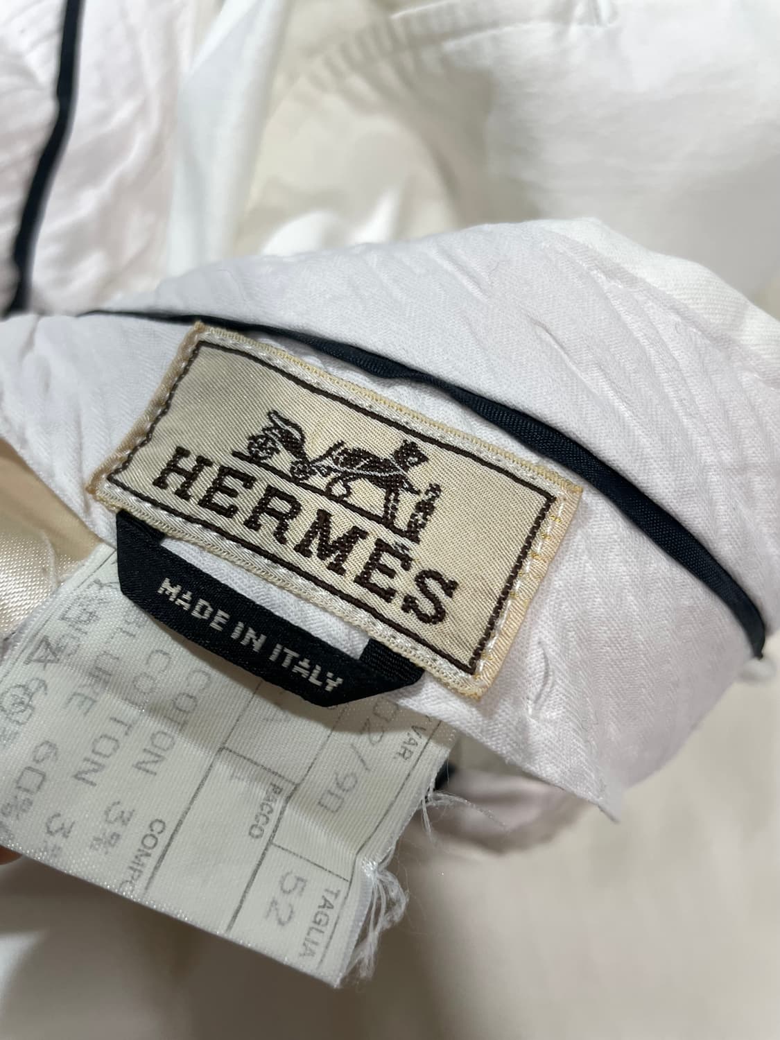에르메스 화이트 코튼 트라우저 상품이미지6