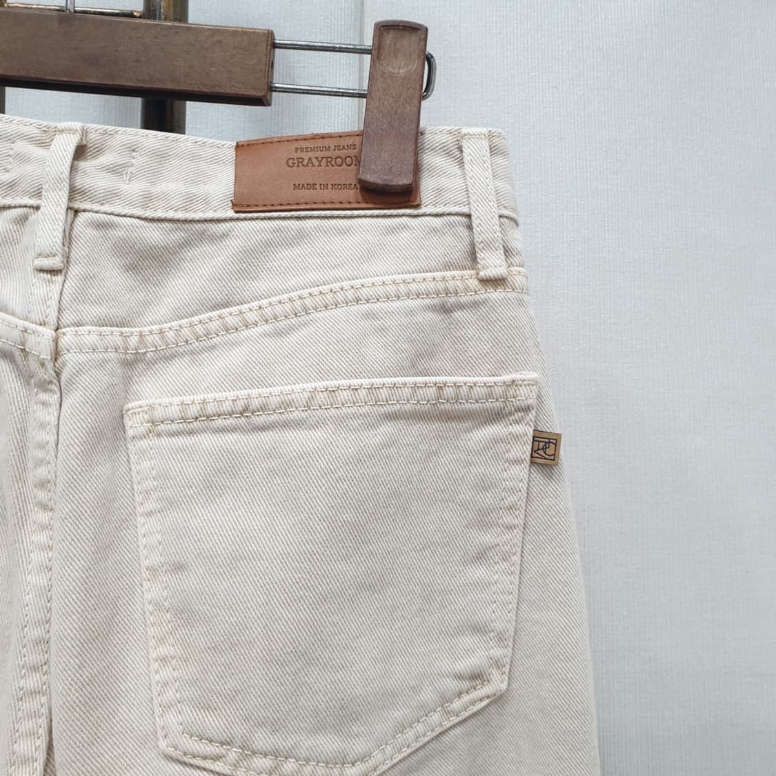 그레이룸 베이지진 바지 S 상품이미지5