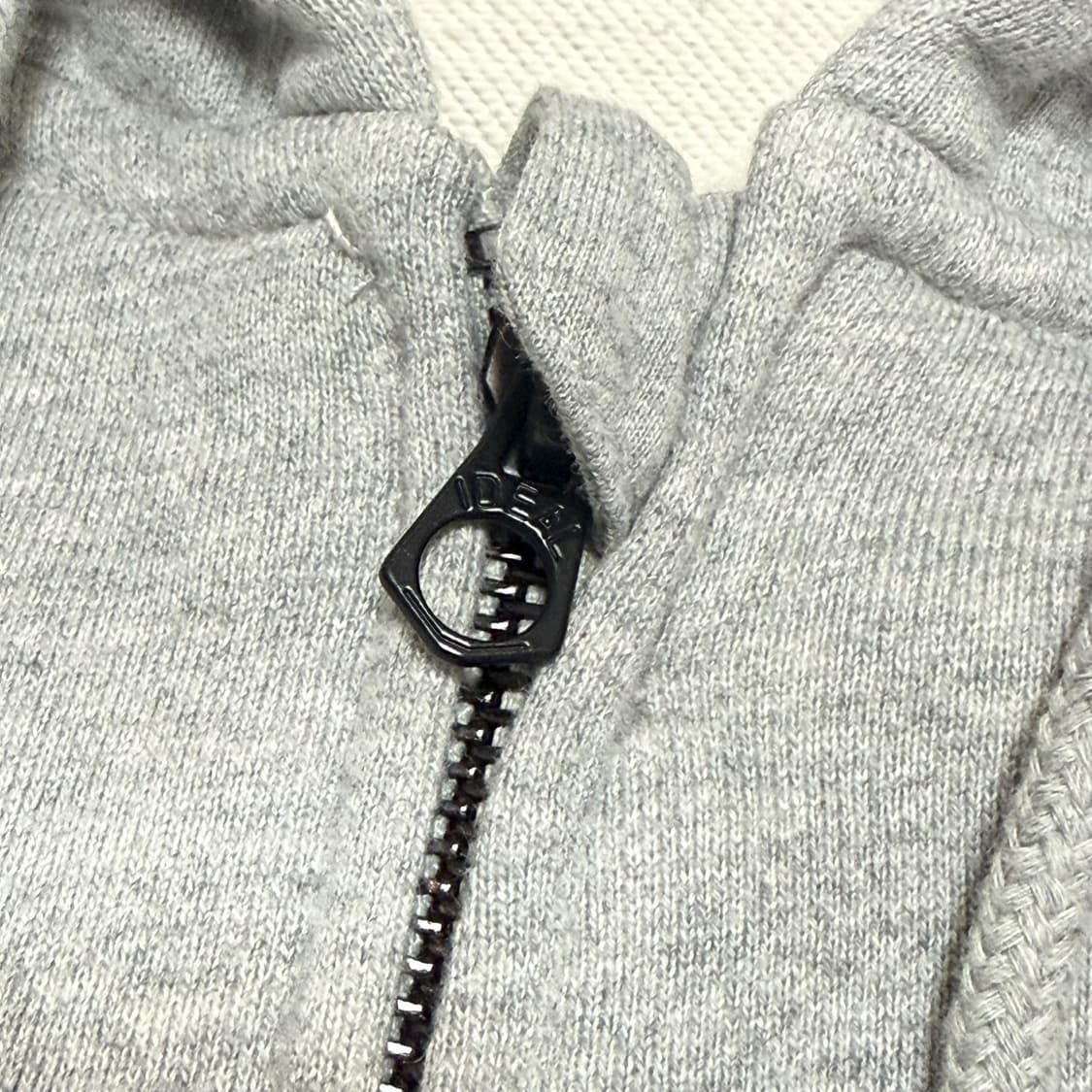 vanson 밴슨 레더 스타 별 자수 그레이 블랙 후드집업 상품이미지5