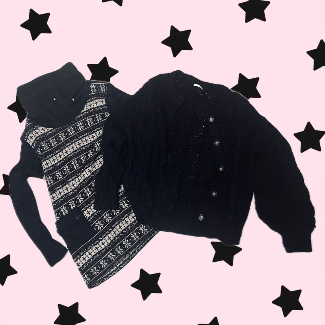 너드모리 하구미 사와코 원피스 가디건 벌룬 대장 코디세트 상품이미지1