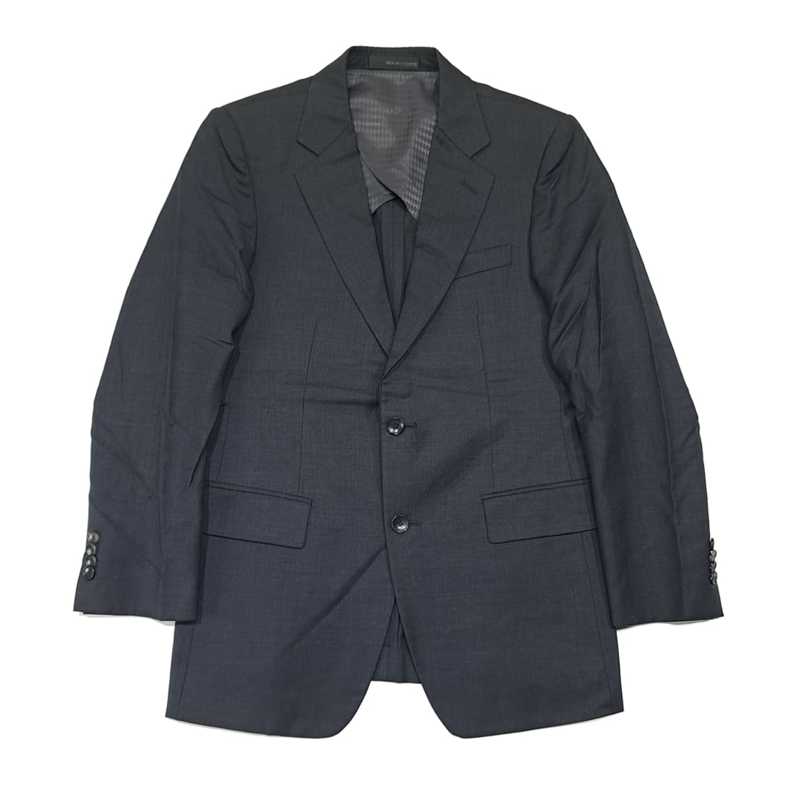 CL486 M 솔리드옴므 울 싱글 다크차콜 블레이저 자켓 상품이미지1