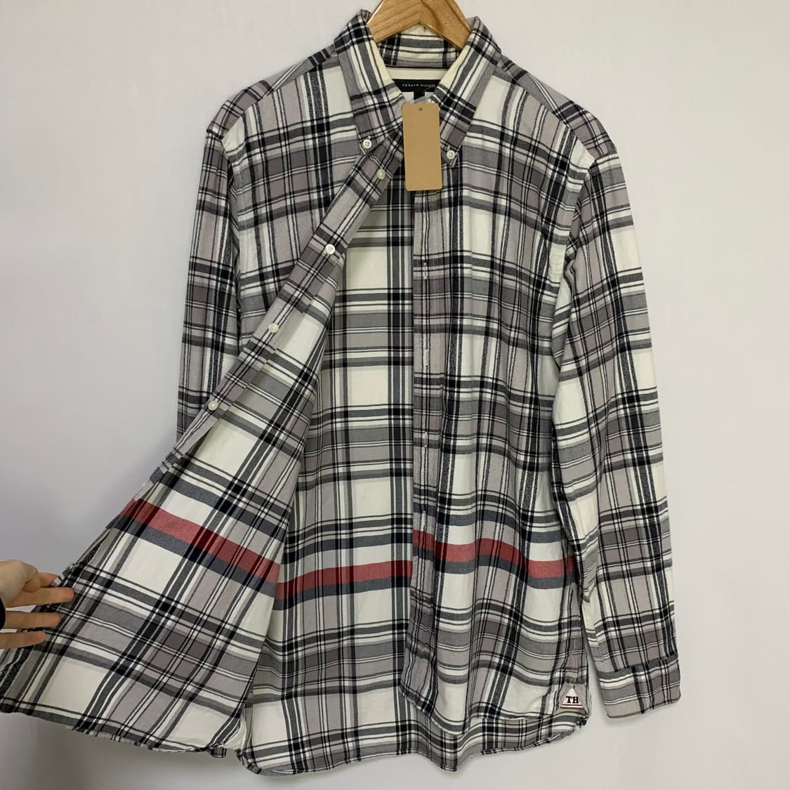 타미힐피거 체크 긴팔 셔츠 체크남방 빈티지 XL 상품이미지4