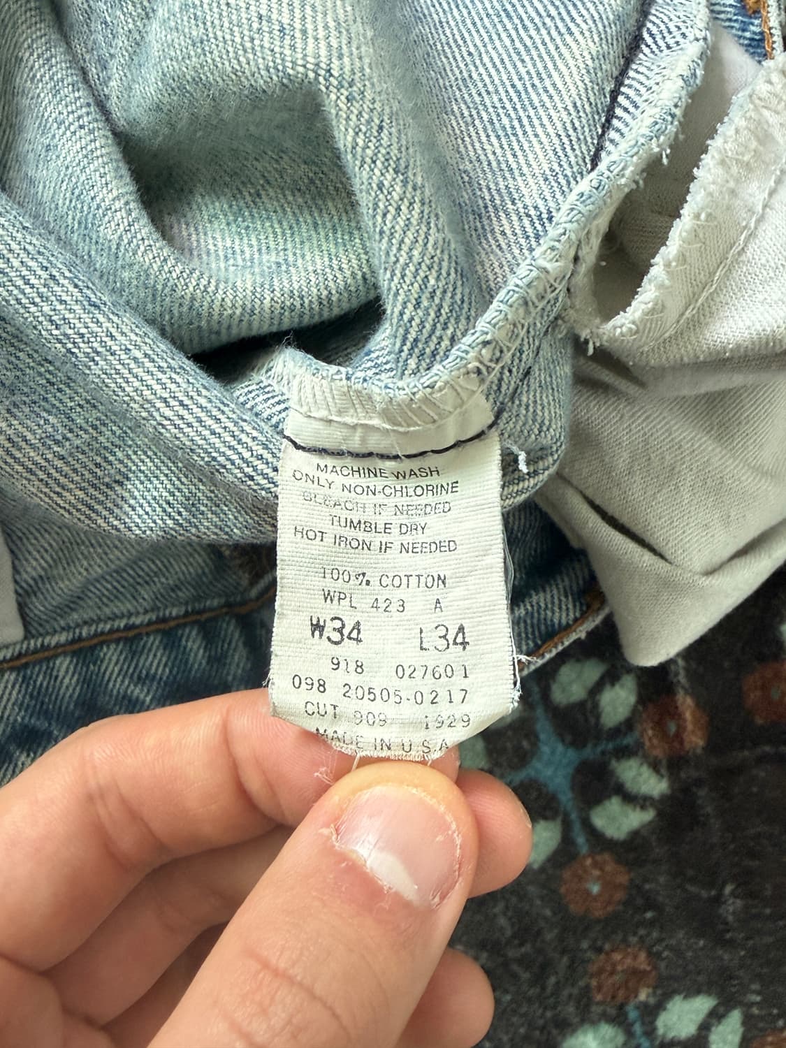 80s levis 505 made in usa 34x34 상품이미지7