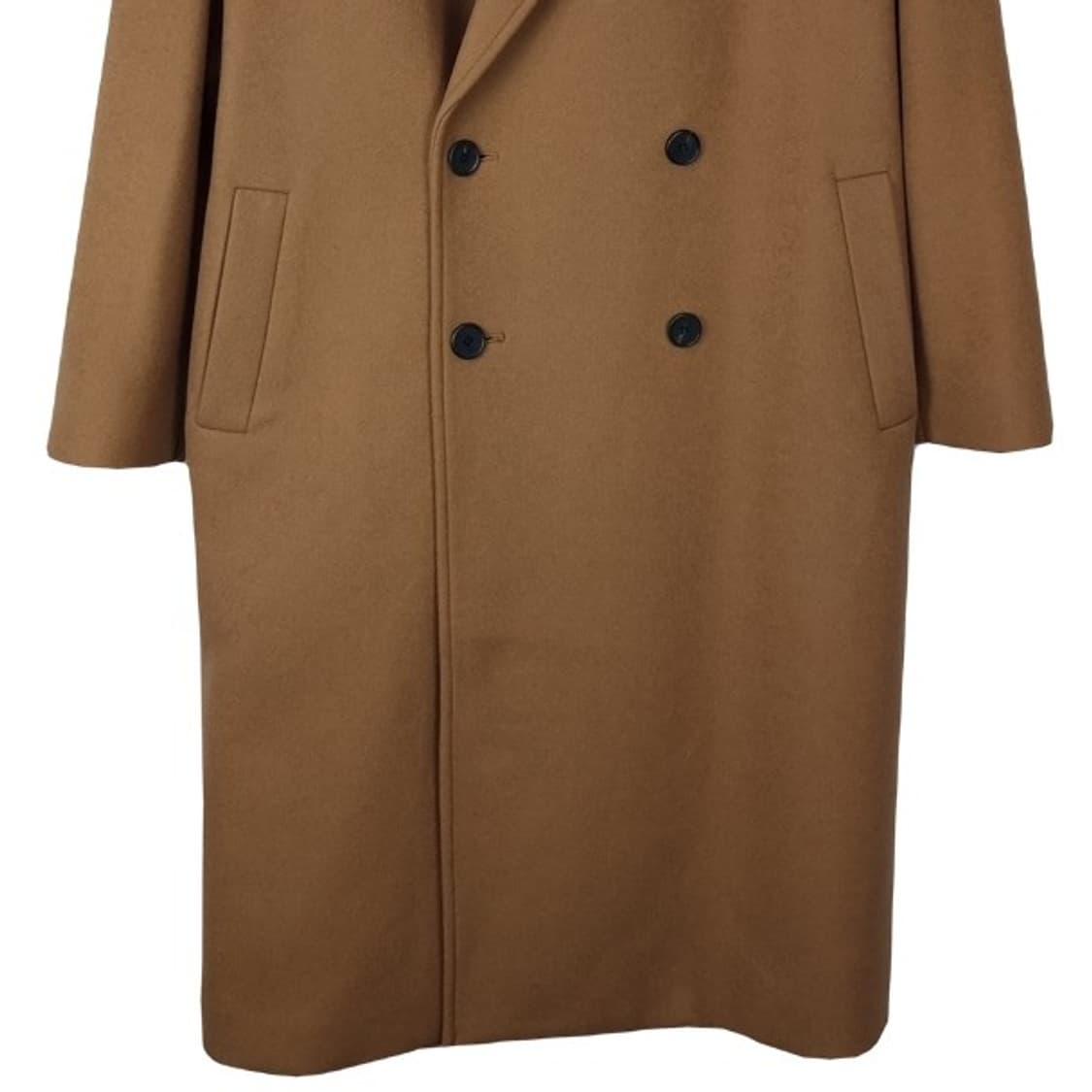 [쿠어] 캐시미어 블랜디드 오버핏 더블 롱코트 카멜 M18119 상품이미지5