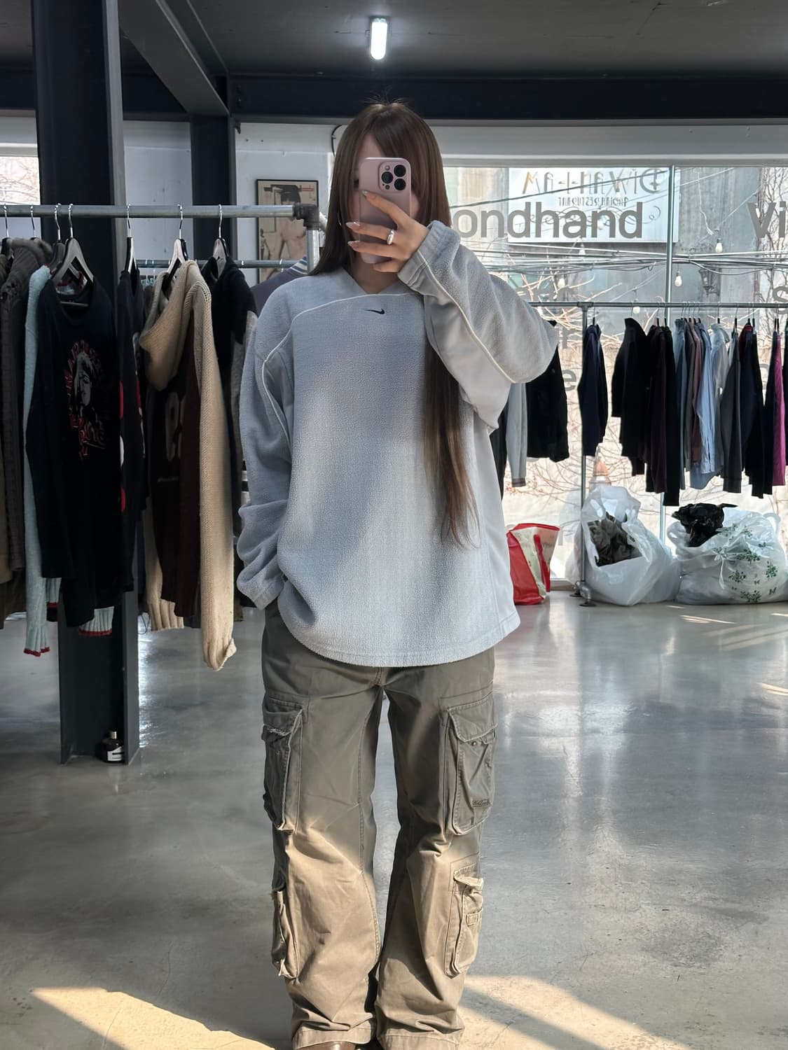 나이키 00s 스우시 플리스 웜업 긴팔티 상품이미지3