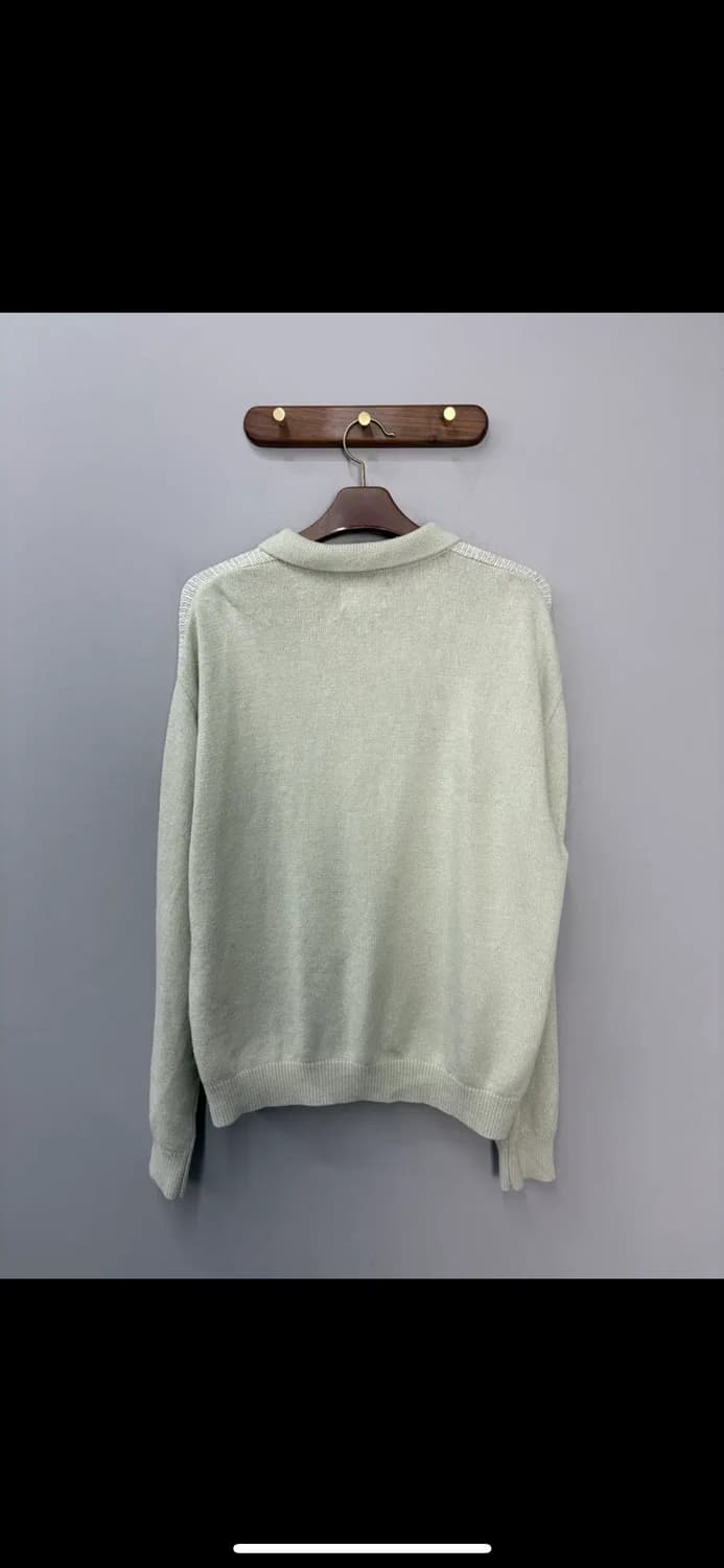 디스이즈네버댓 벨벳 니트 지퍼 폴로 아이보리 H1721 상품이미지5