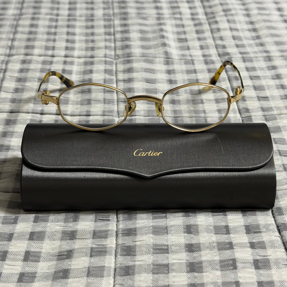 (OS) Cartier 까르띠에 팔각형 말발굽 안경 금장  상품이미지3