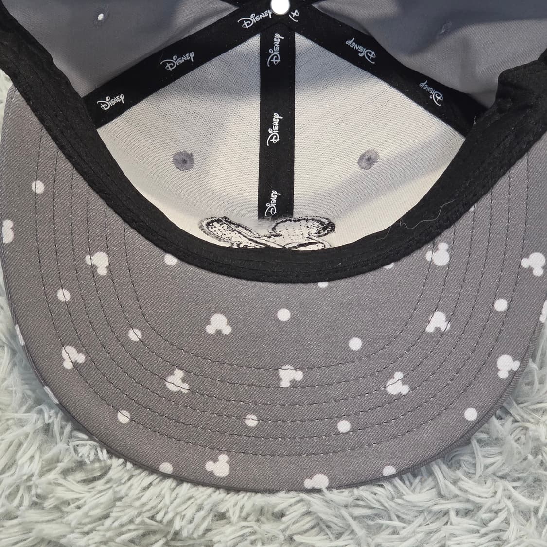 L2-5:디즈니 미키 체크 플랫 바이저 스냅백 56~58cm-거의새거 상품이미지8