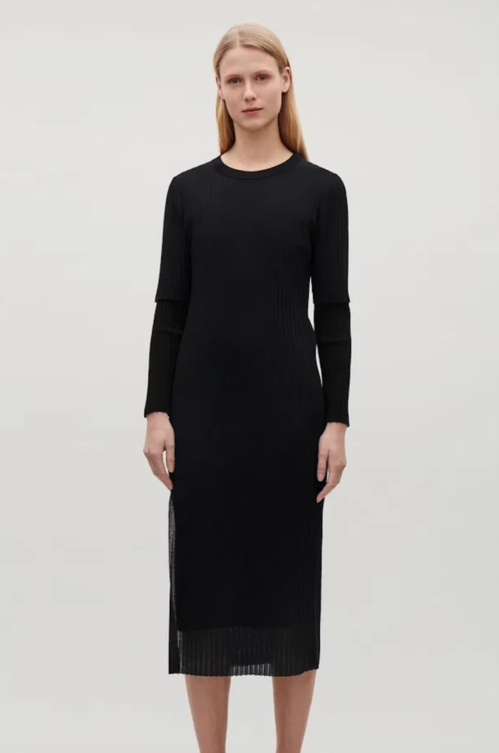 코스 레이어드 시어 니트 원피스 상품이미지1