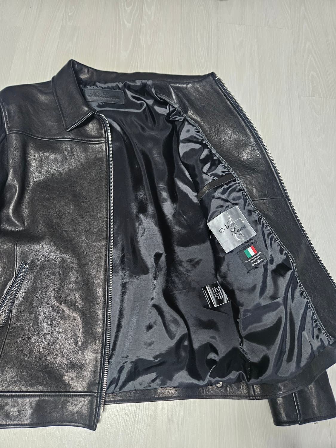48]느와르라르메스 jk#8 싱글 가죽자켓 팝니다 상품이미지4
