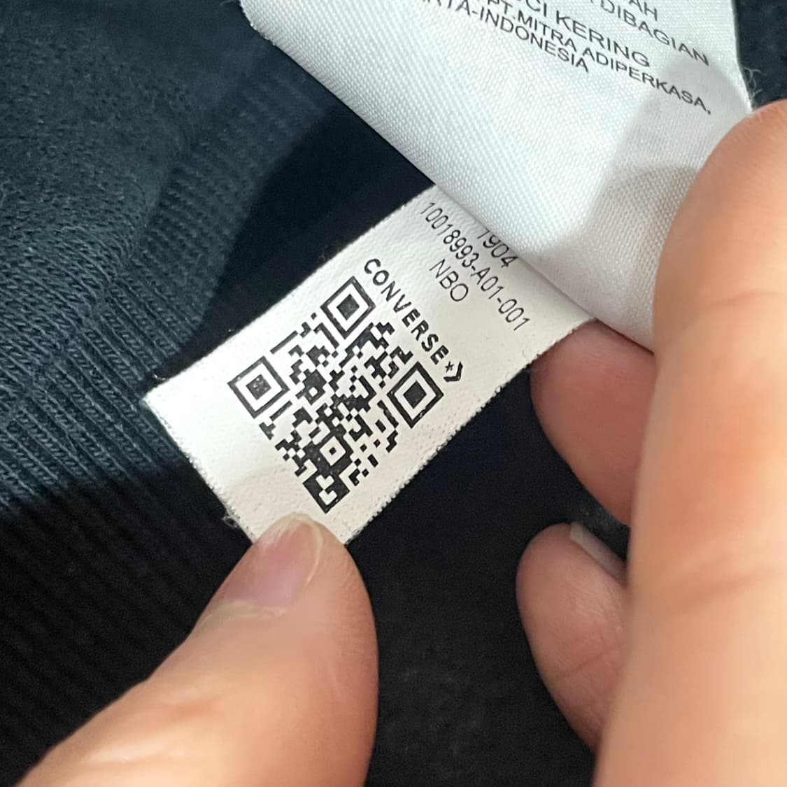 컨버스 스펠로고 블랙 기모 후드티셔츠 남성XXL 상품이미지6