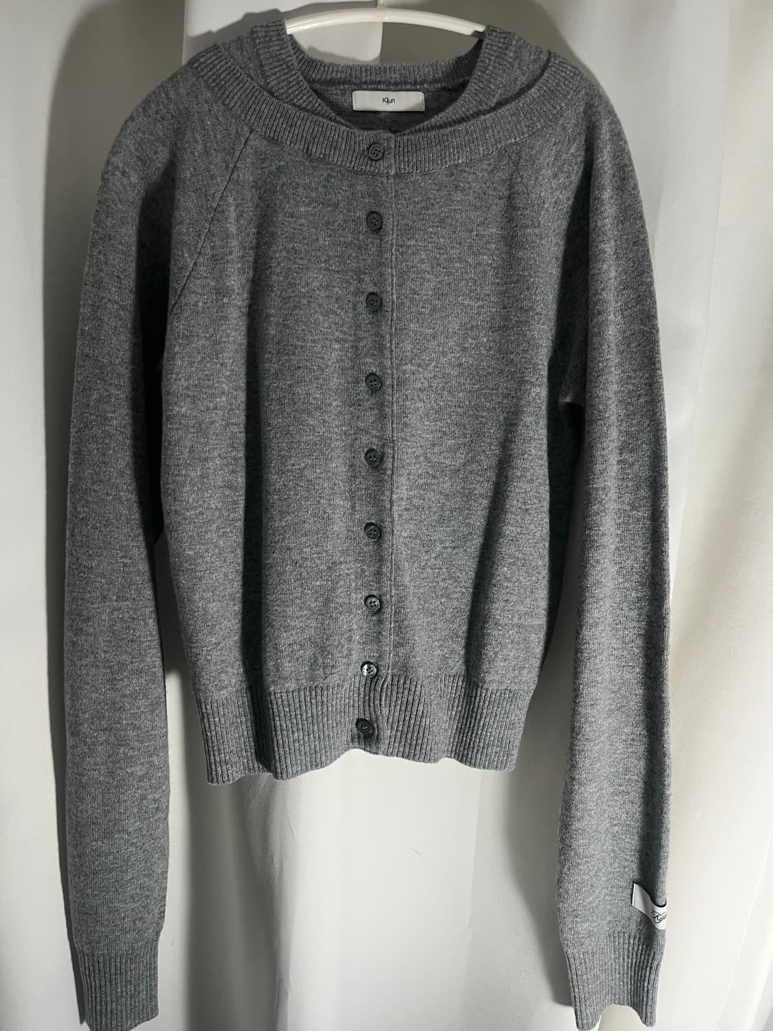 기준_더블넥 가디건 M사이즈 (Melange Grey) 상품이미지5