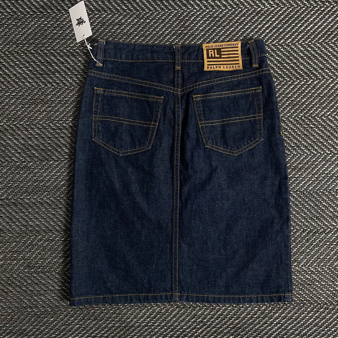 폴로 랄프로렌 가죽 패치 데님 스커트o 2826 상품이미지1