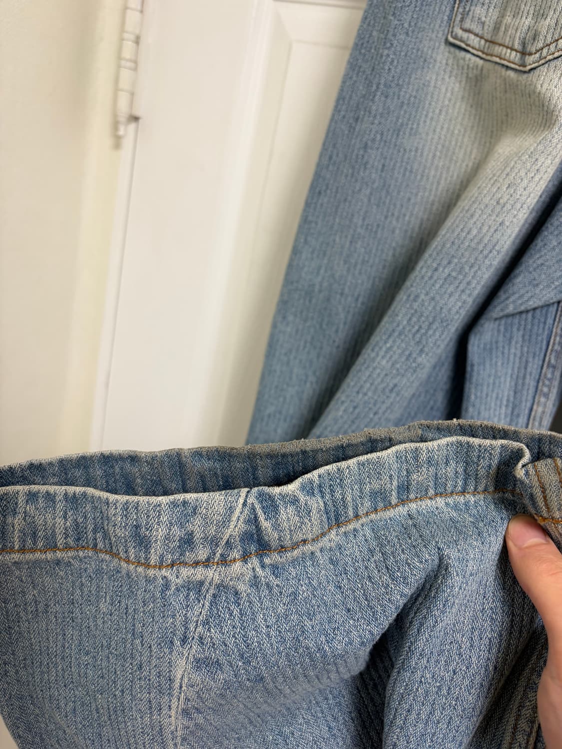 노운 코듀로이 데님팬츠 라이트블루 1사 상품이미지5