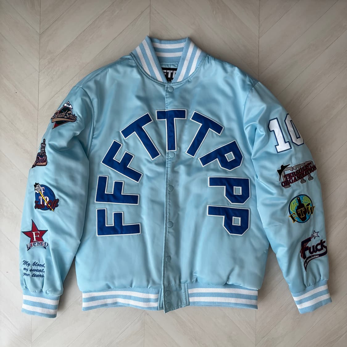FTP League Varsity Jacket Light Blue 상품이미지1